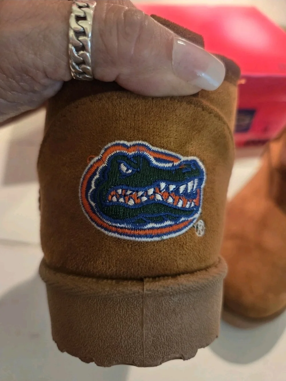 Florida Gators Women's FOCO Team Logo Fuzzy Fan Boots Women's Size 6